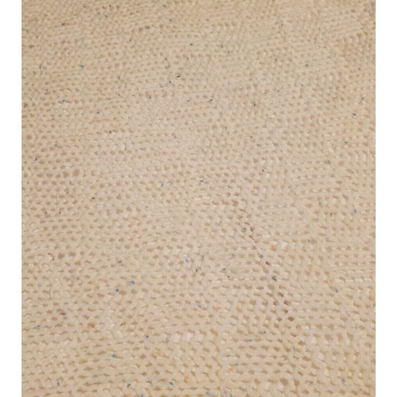 43"×38" Hand-made OOAK Crocheted Baby Blanket Yellow with Pink and Blue Spots - Picture 2 of 4